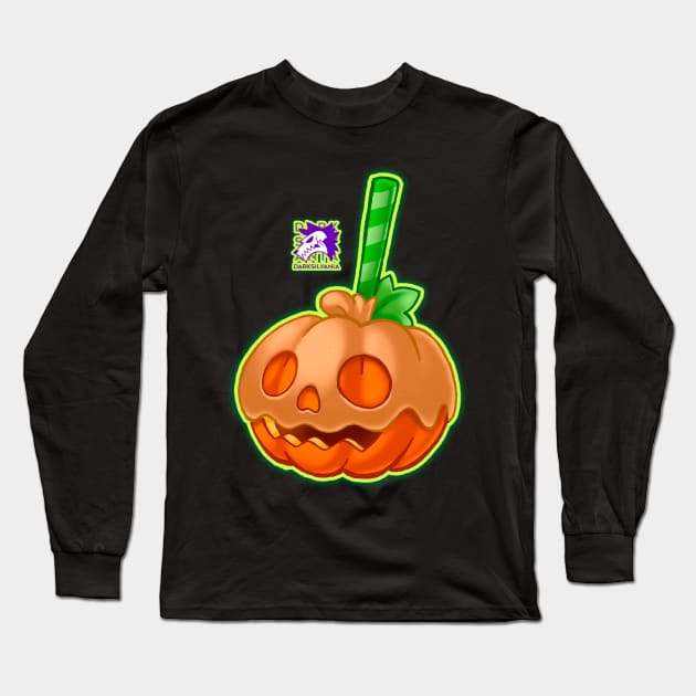 Carameled Pumpkin Long Sleeve T-Shirt by Darksilvania